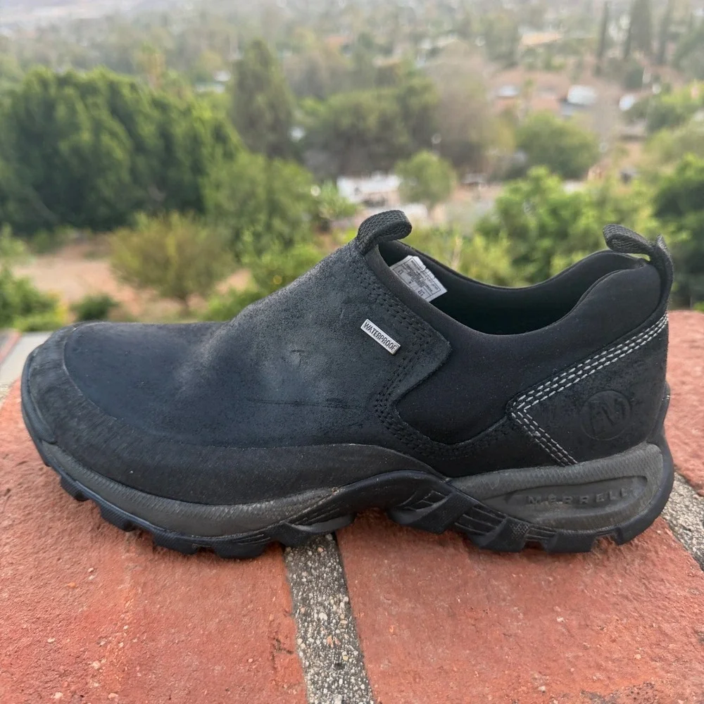 Merrell Innsbruck Waterproof Black Leather Primaloft Slip-on Shoe J75321 Men 9.5
